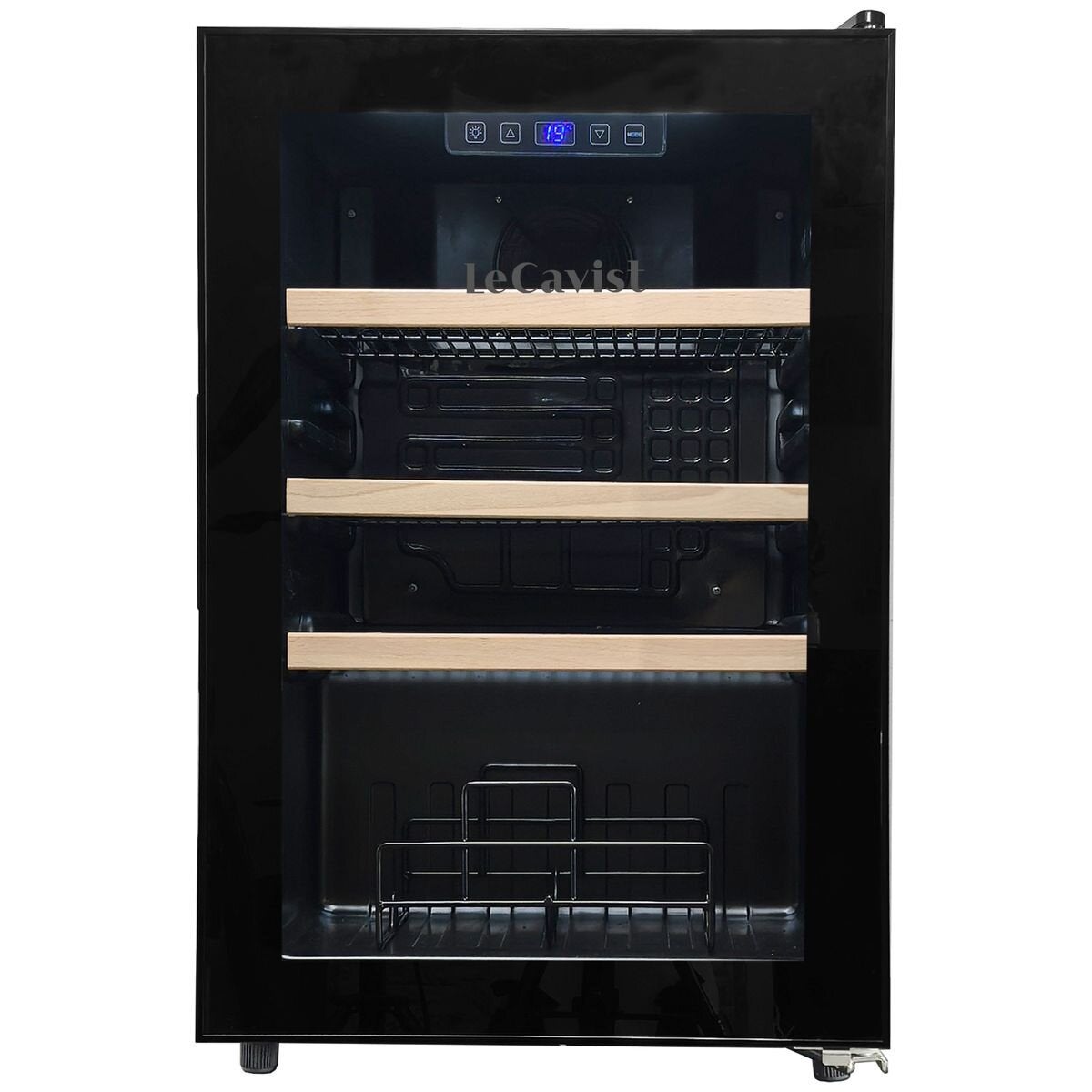 LeCavist 20 Bottle Wine Cabinet Single Zone Black LEK21PV