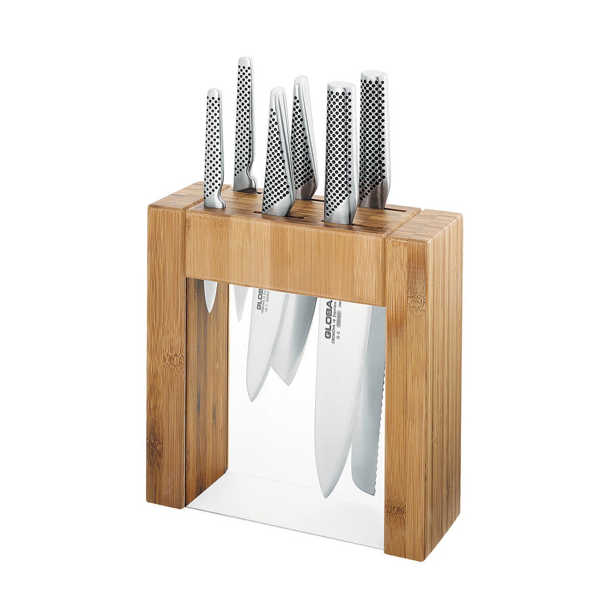 Global 79585 Ikasu 7 Piece Cutlery Block Set
