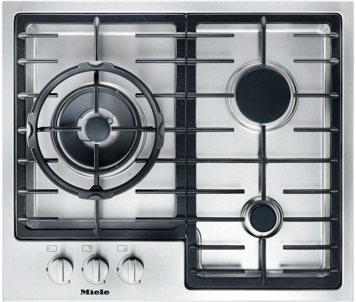 Miele 60cm 3 Burner Natural Gas Cooktop Stainless Steel KM2312G