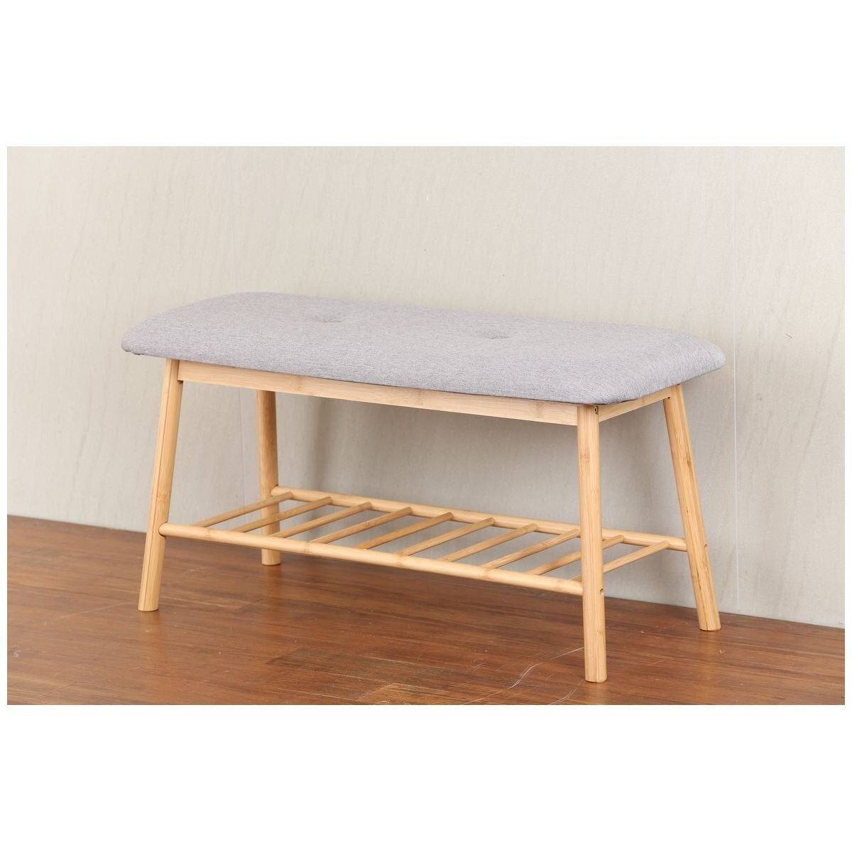 L.T. Williams Bamboo Shoe Bench Grey 9901