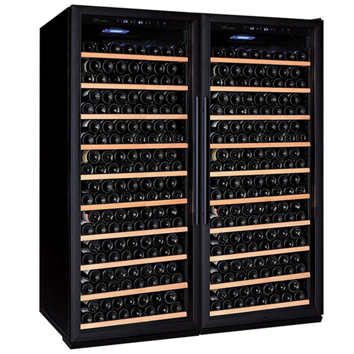 Grand Cru 586 Bottle Dual Zone Wine Fridges Black GCWF586DZBLK