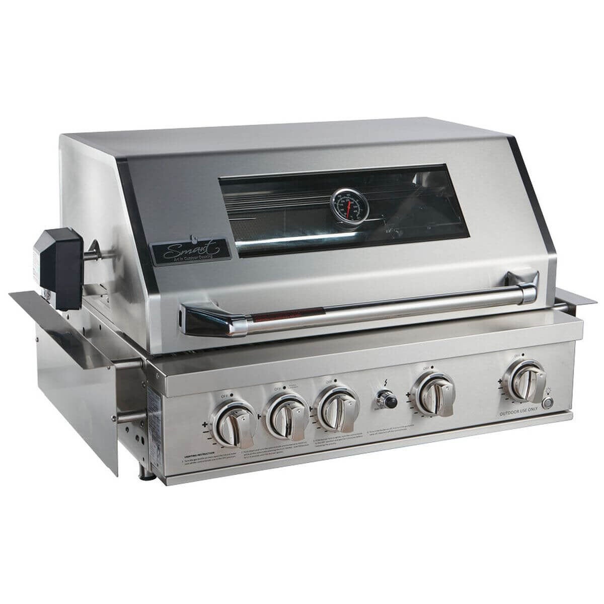 Smart Four Burner Built-In LPG BBQ with Rotisserie and Rear Infrared Burner Stainless Steel 401WB-W