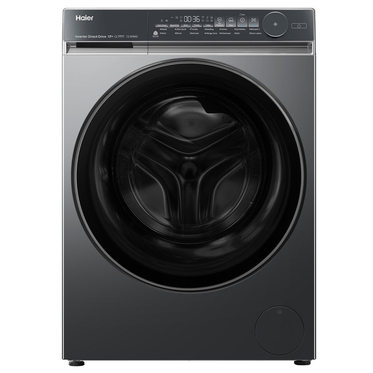 Haier 500 Series 10kg Front Load Washing Machine Dark HWF10NB1