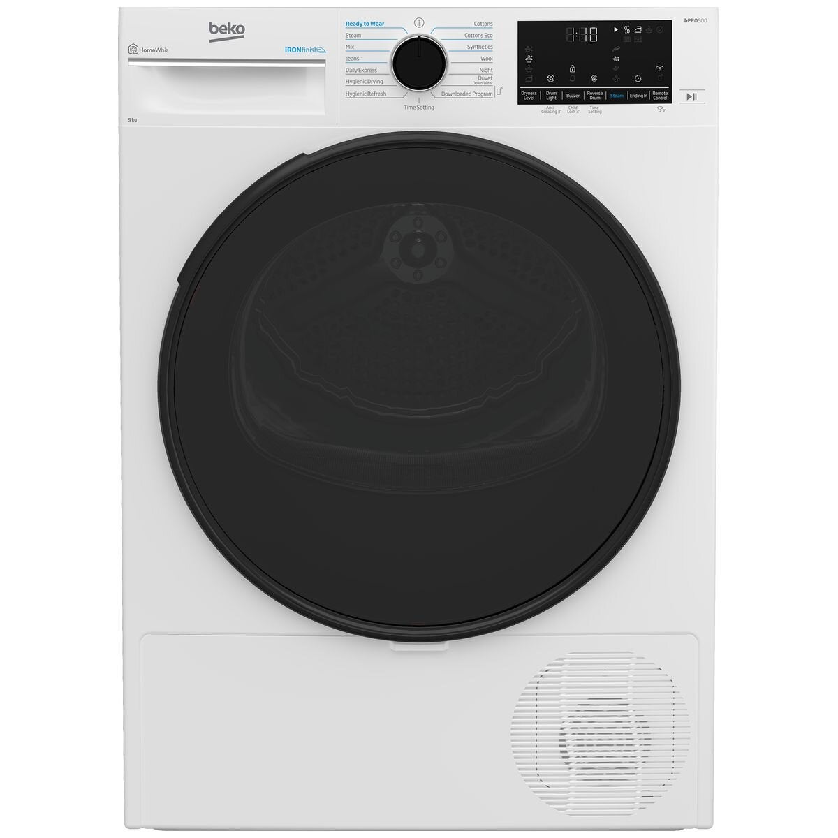 Beko 9kg Heat Pump Dryer with Steam and Wi-Fi BDPB903SW