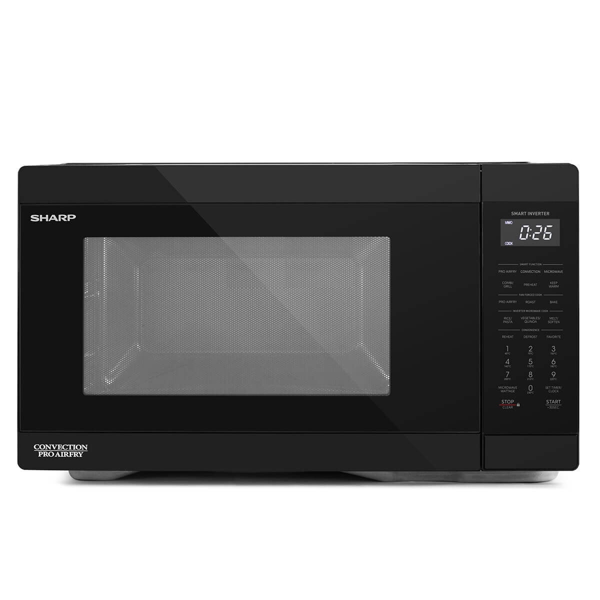 Sharp 26L 1000W Inverter Microwave with Convection and Pro Airfry Black R265CVAFB