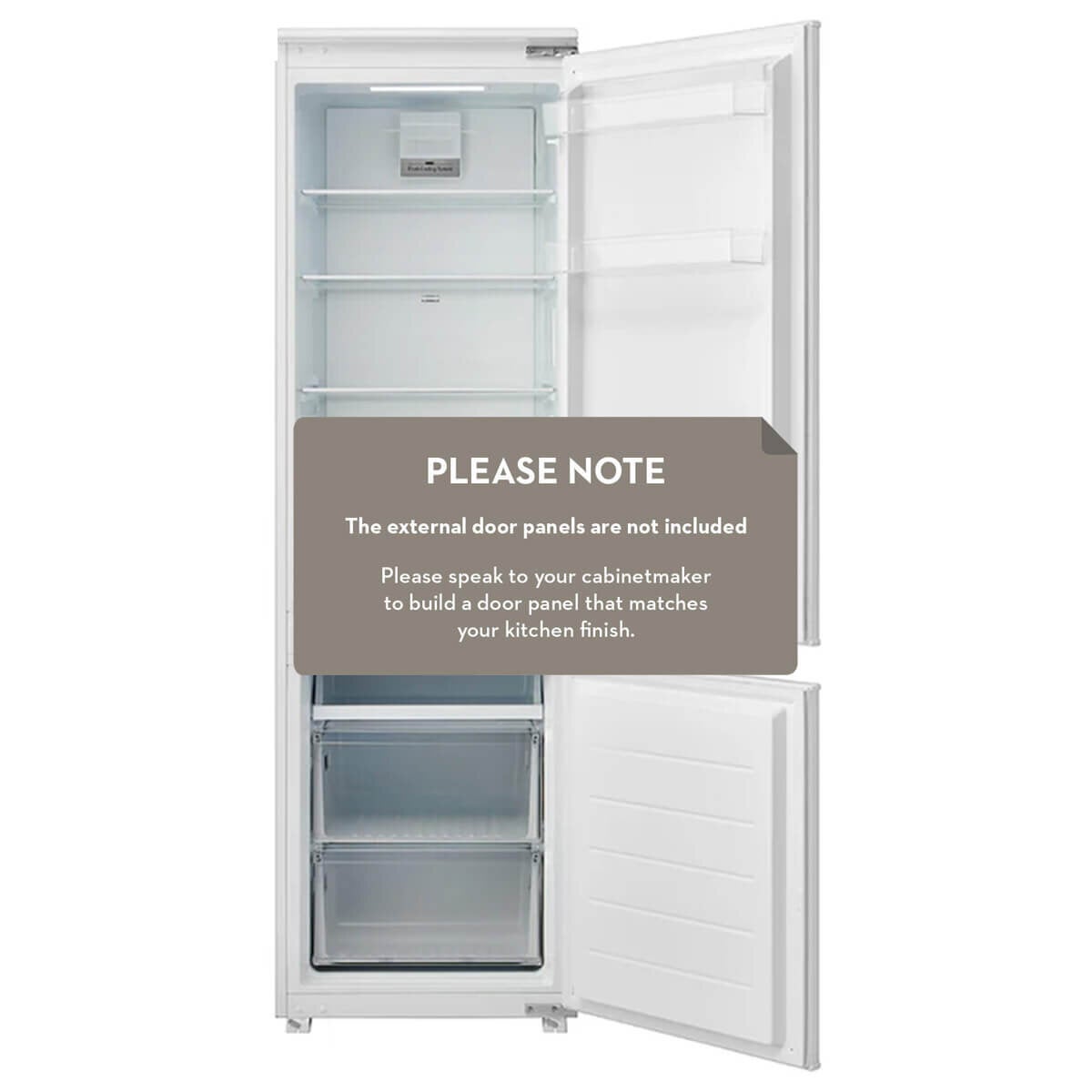 Husky 266L Integrated Bottom Mount Fridge HUS-266INBM1