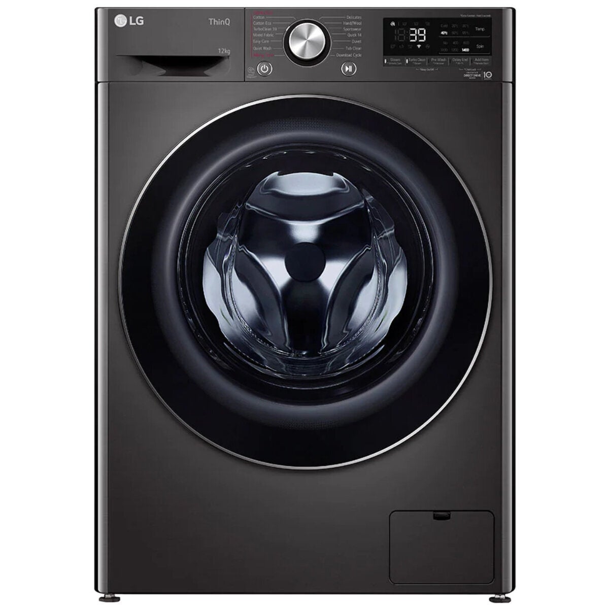 LG Series 9 12kg Front Load Washing Machine Black WV9-1412B
