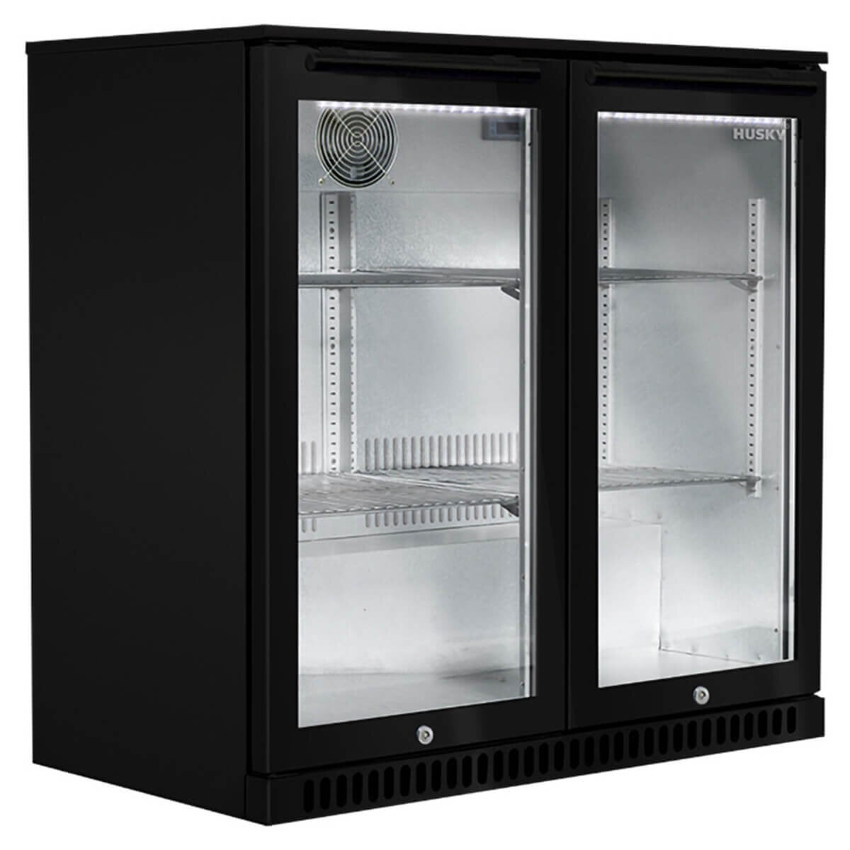 Husky 190L Double Door Outdoor Beverage Fridge Black ALF-C2-BLK-840EL