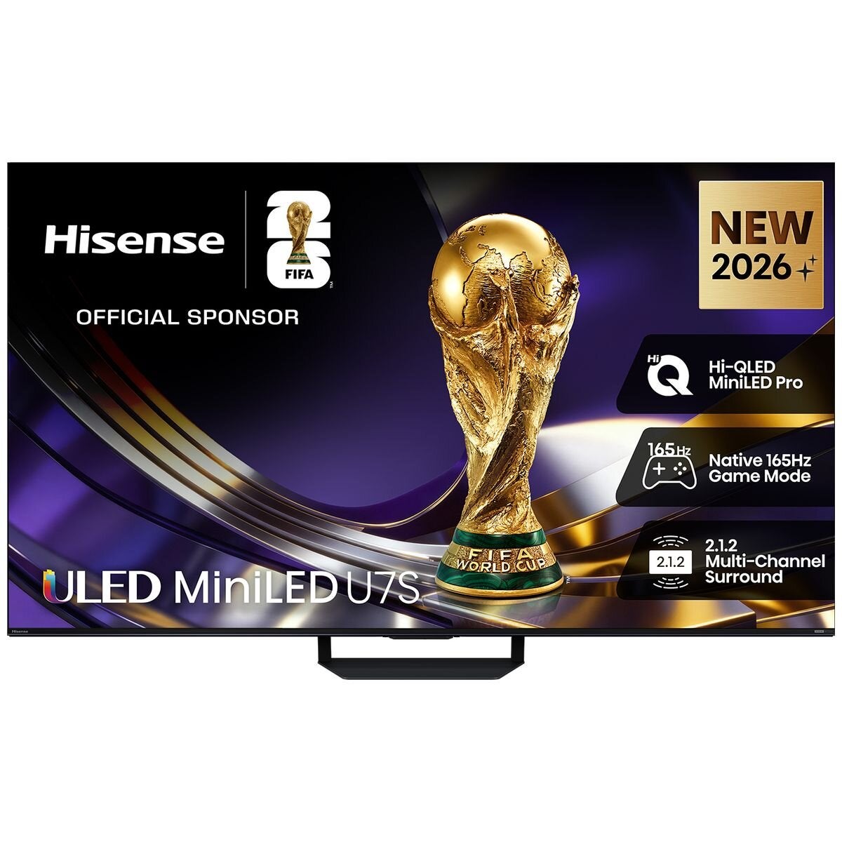 Hisense 55 Inch ULED MiniLED U7S 4K 165Hz Smart AI TV 55U7SAU [2026]