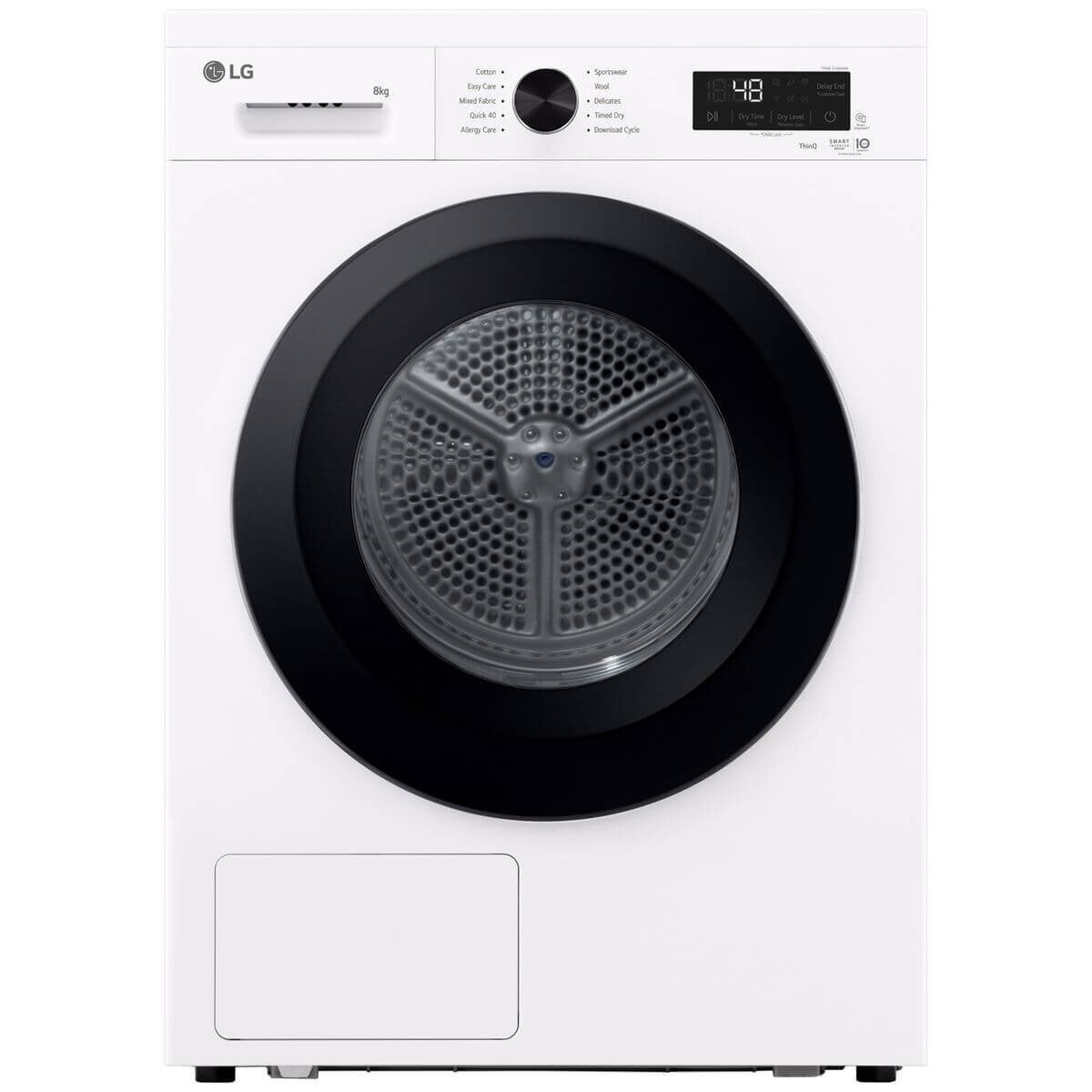 LG 8kg Series 1 Heat Pump Dryer White DVH1-08WP