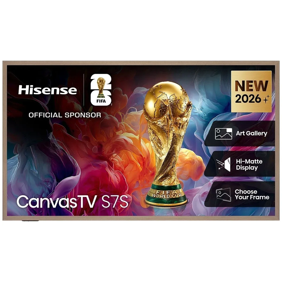 Hisense 75 Inch S7S Hi-QLED 4K Canvas TV Black 75S7SAU [2026]