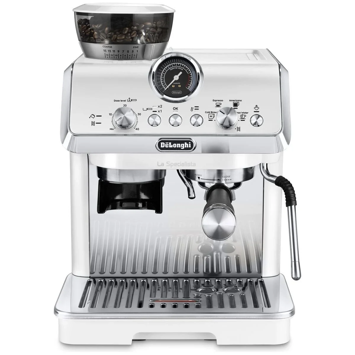 DeLonghi La Specialista Arte Evo Cold Brew Manual Coffee Machine White EC9255W2