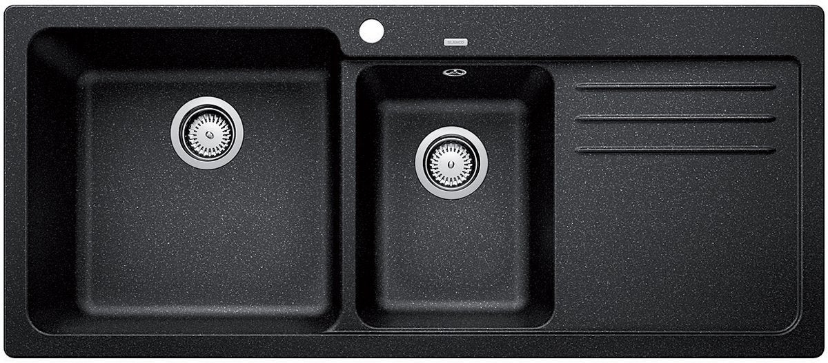 Blanco Bowl and 3/4 Inset Sink with Right Hand Drainer Anthracite NAYA8SK5