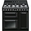 SmegL 90cm Victoria Aesthetic Freestanding Dual Fuel Oven/Stove TRA93B