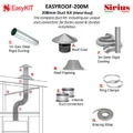 Sirius EASYROOF200M 200mm Metal Roof Ducting Kit