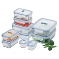 Glasslock 28041 10-Piece Tempered Glass Food Container Set