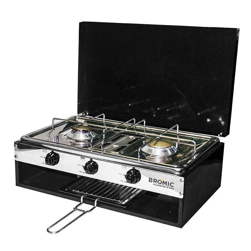 Image of Bromic 2020068 Camper-Lido Junior Deluxe 2 Burner with Grill