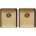 Titan Medium and Medium Double Bowl Sink Brass TSBR4040
