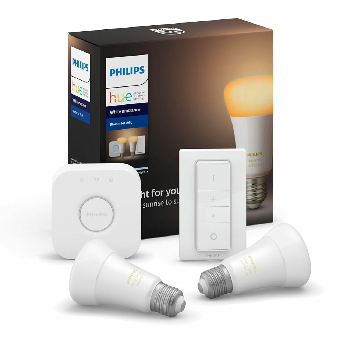 Image of Philips Hue E27 White Ambiance Starter Kit With Bluetooth HUEWAE27KITBT
