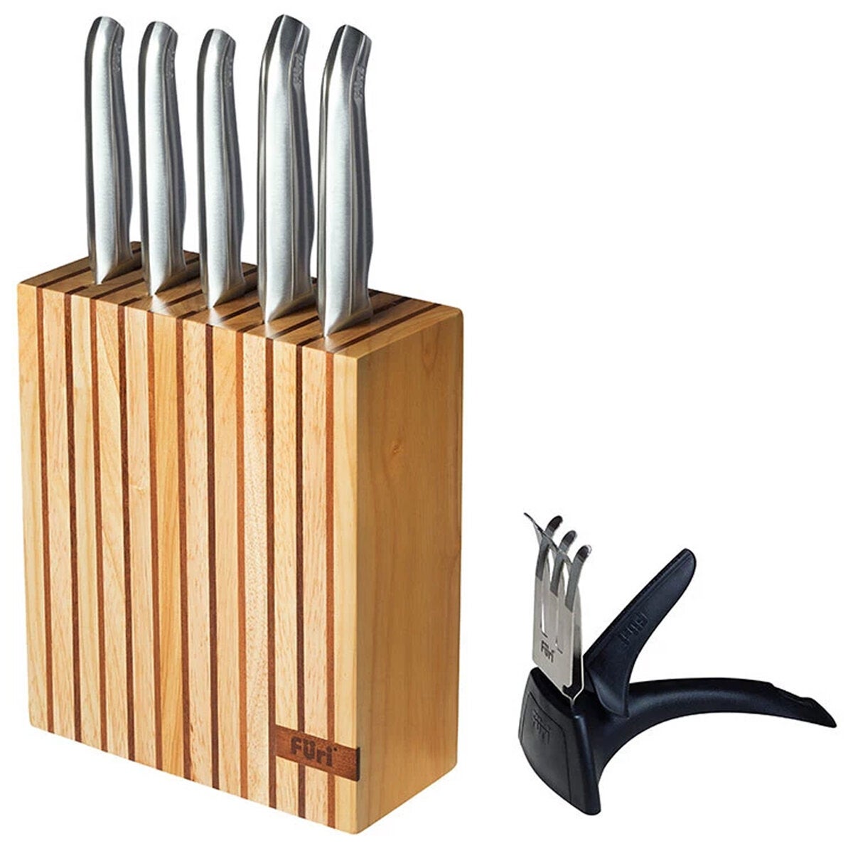 Image of Furi Pro Wood 7 Piece Knife Block Set 41344