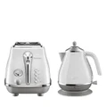 DeLonghi Icona Capitals Kettle and Two Slice Toaster Breakfast Pack CTOC2003WKBOC2001W