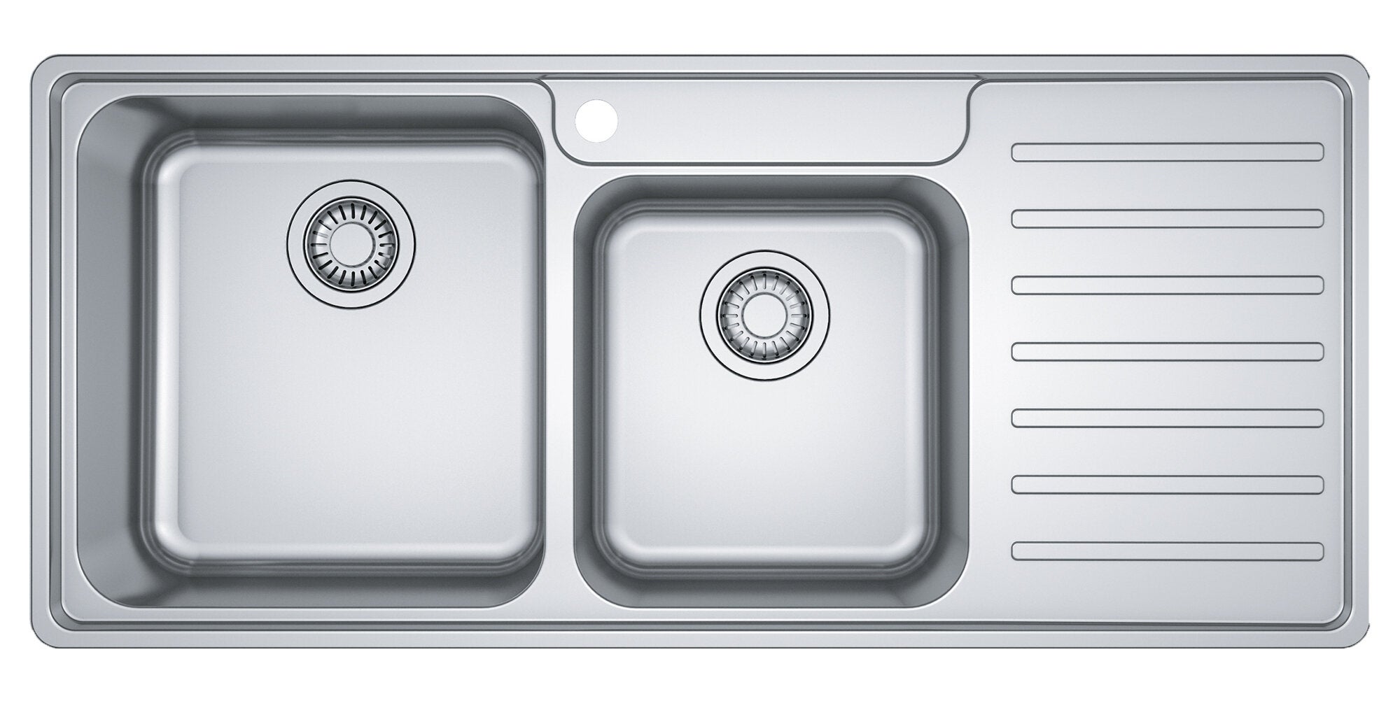 Franke Bell 1 and 3/4 Bowl Sink with Right Hand Drainer BCX621RHD