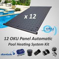 Premium Quality 12 Panel OKU Solar Pool Heating System - Automatic Kit