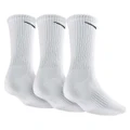 Nike Unisex Cushion Crew 3 Pack Socks White L - WMN 10-13/MEN 8-12