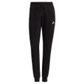 adidas Womens Essentials Fleece 3-Stripes Pants Black L