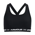 Under Armour Girls Crossback Mid Sports Bra Black L
