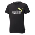 Puma Boys Essentials Two-Tone Logo Tee Black M