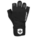 Harbinger Mens Pro Wrist Wrap Gloves Black XL