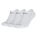 Nike Unisex Cushioned No Show 3 Pack Socks White XS - YTH 3Y-5Y/WM 4-6