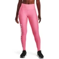 Under Armour Womens HeatGear Branded Full Length Tights Pink L