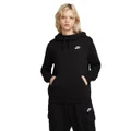 Nike Womens Sportswear Club Fleece Funnel-Neck Hoodie Black XS