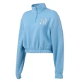 Majestic Womens Yankees Cropped Hoodie Blue L