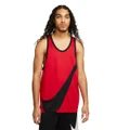 Nike Mens Dri-FIT Basketball Crossover Swoosh Jersey Red L
