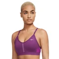 Nike Womens Dri-FIT Indy V Neck Padded Sports Bra Purple XL