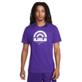 Nike Mens Dri-FIT LeBron Basketball Tee Purple S