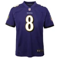 Baltimore Ravens 2022/23 Lamar Jackson Kids Home Jersey Purple S