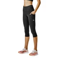 Running Bare Womens Ab-Waisted Power Moves 3/4 Tights Black 20
