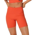 Lorna Jane Womens Hold Me In Booty Bike Shorts Orange XS
