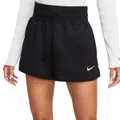 Nike Womens Sportswear Phoenix Fleece High Waisted Oversized Shorts Black L