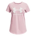 Under Armour Girls Sportstyle Logo Tee Pink XS