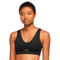 Nike Womens Dri-FIT Indy Plunge Cutout Medium Support Padded Sports Bra Black L