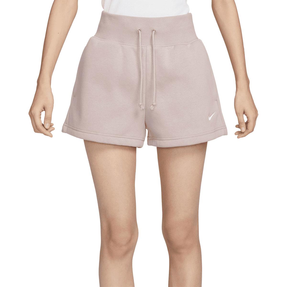 Nike Womens Sportswear Phoenix Fleece High Rise Oversized Shorts Beige S