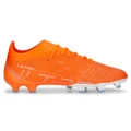 Puma Ultra Match Football Boots Orange/White US Mens 7 / Womens 8.5