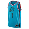 Nike Phoenix Suns Mens Devin Booker 2022/23 City Basketball Jersey Turquoise M