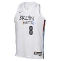 Brooklyn Nets Paty Mills 22/23 Kids City Jersey White S