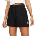 Nike Air Womens Mid Rise Fleece Shorts Black L